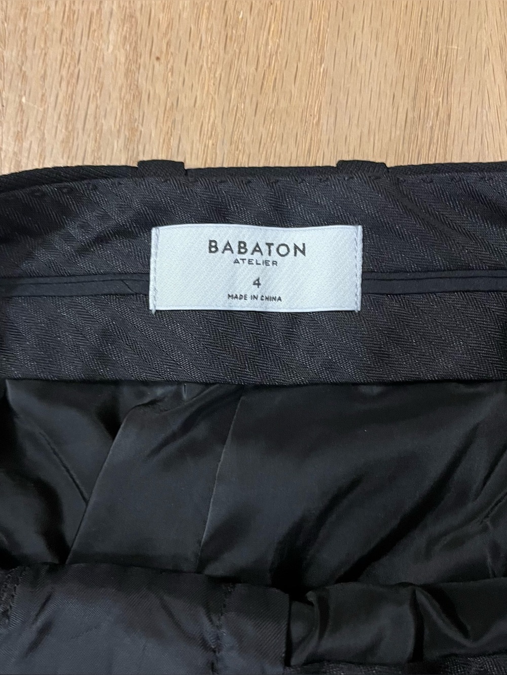 Aritzia / Babaton High Waisted Straight Leg Agency Pant - City Wool - Black - Picture 10 of 13